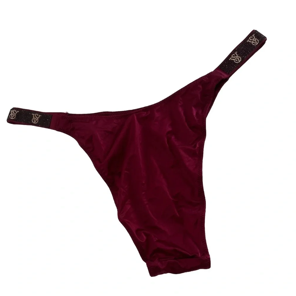 Victoria’s Secret Very Sexy Burgundy Brazilian Panty with Logo Waistband